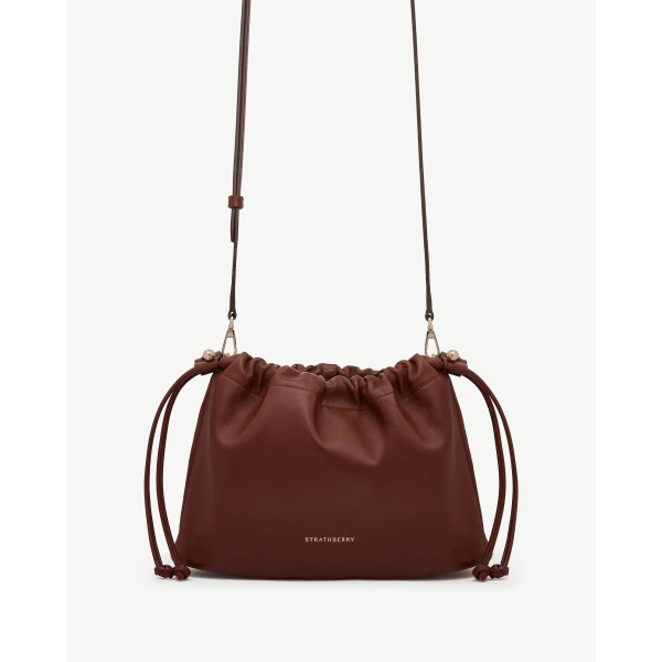 Strathberry Charlotte Midi Drawstring in Walnut, view 4