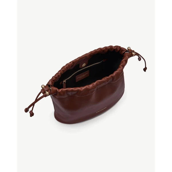Strathberry Charlotte Midi Drawstring in Walnut, view 5