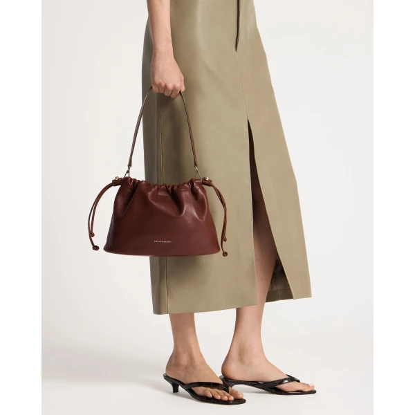 Strathberry Charlotte Midi Drawstring in Walnut, view 10
