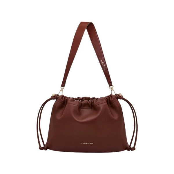 Strathberry Charlotte Midi Drawstring in Walnut