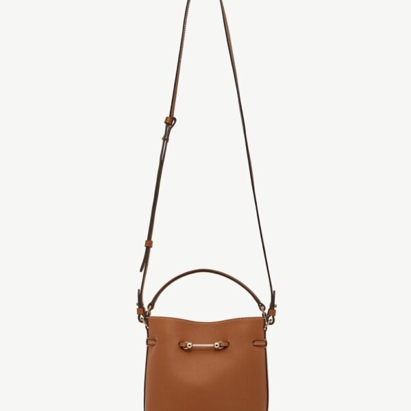 Strathberry Corda Bucket Mini in Chestnut, view 2