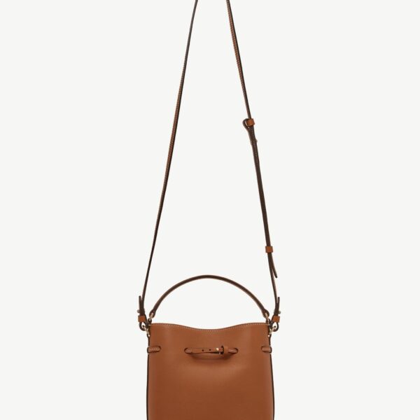 Strathberry Corda Bucket Mini in Chestnut, view 4