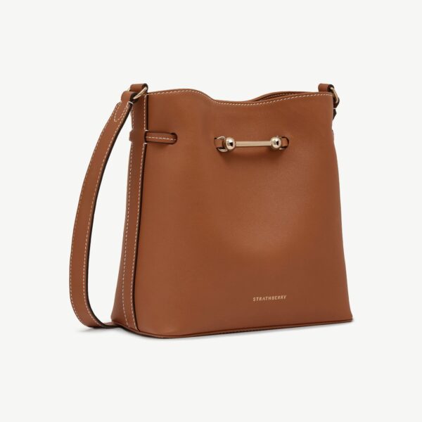 Strathberry Corda Bucket in Chestnut, view 3