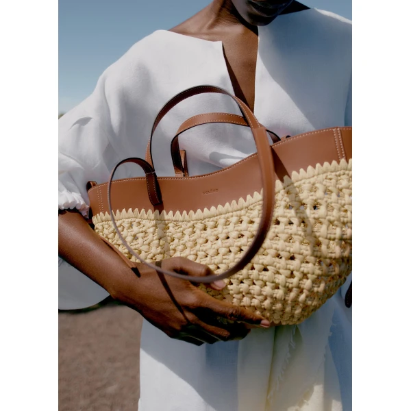 Polene Cyme Mini in Brown Bag, view 3