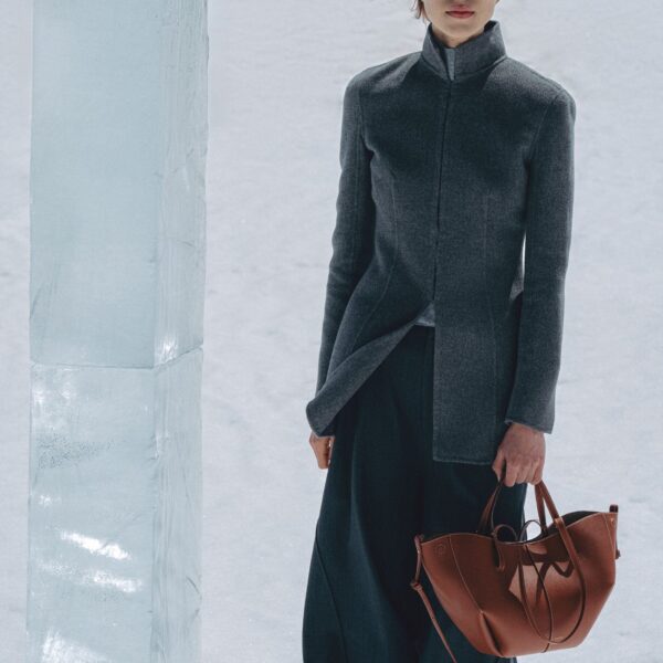 Polene Cyme Mini in Cognac Bag, view 4
