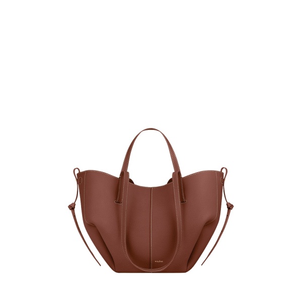 Polène Cyme Mini in Cognac Cyme Mini in Cognac - Mini Bags - Parisian Luxury Leather Bag at Luxury Shoes 
