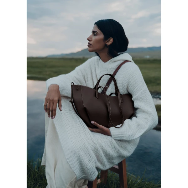 Polene Cyme Mini in Ebony Bag, view 2
