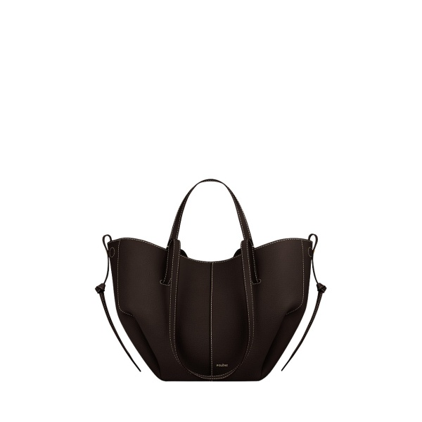 Polène Cyme Mini in Ebony Cyme Mini in Ebony - Mini Bags - Parisian Luxury Leather Bag at Luxury Shoes 