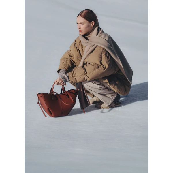 Polene Cyme Mini in Red Clay Bag, view 2