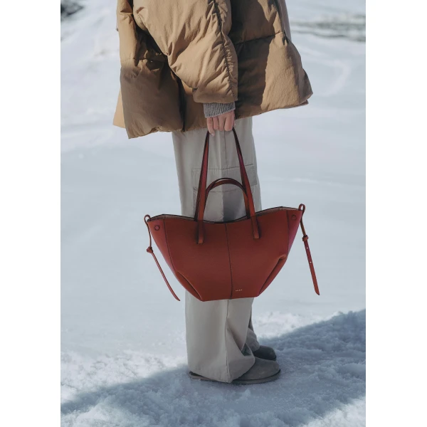 Polene Cyme Mini in Red Clay Bag, view 4