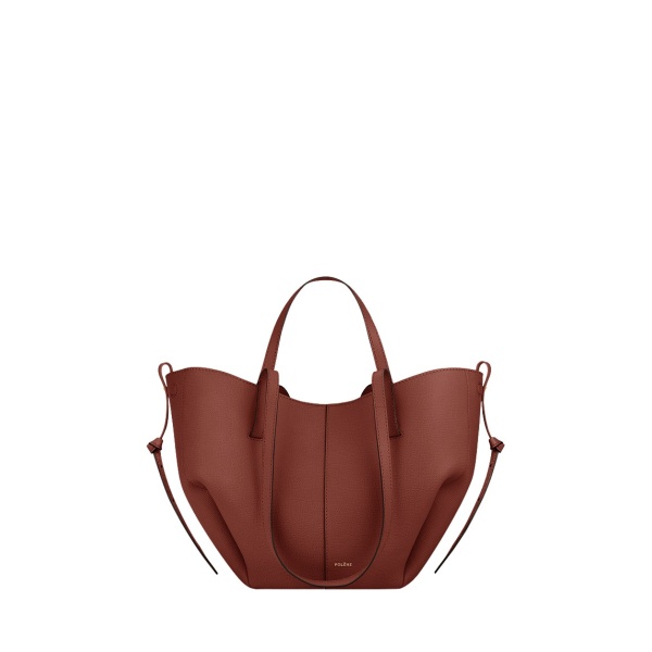 Polène Cyme Mini in Red Clay Cyme Mini in Red Clay - Mini Bags - Parisian Luxury Leather Bag at Luxury Shoes 
