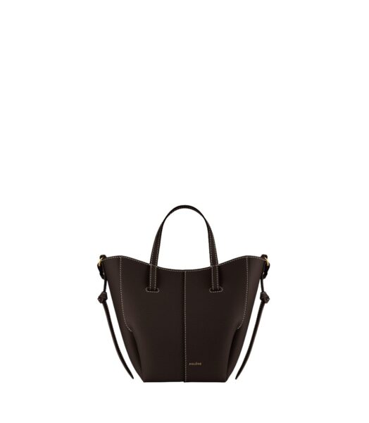 Polène Cyme Tote Nano in Ebony Cyme Tote Nano in Ebony - Mini Bags - Parisian Luxury Leather Bag at Luxury Shoes 