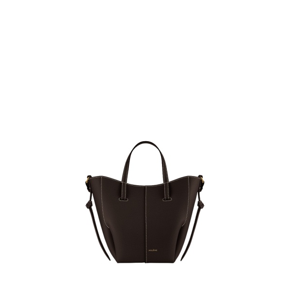 Polène Cyme Tote Nano in Ebony Cyme Tote Nano in Ebony - Mini Bags - Parisian Luxury Leather Bag at Luxury Shoes 