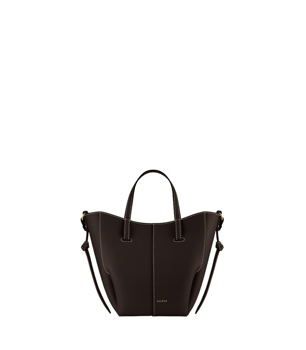 Polène Cyme Tote Nano in Ebony Cyme Tote Nano in Ebony - Mini Bags - Parisian Luxury Leather Bag at Luxury Shoes 