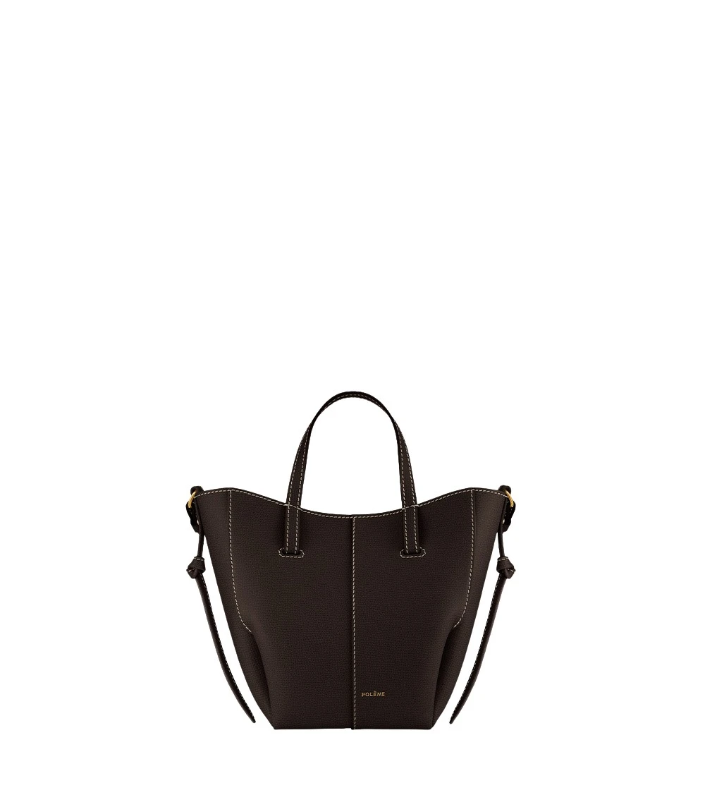 Brown-Cyme-Tote-Nano-in-Ebony-collection-coveti57960_nobg Polene Cyme Tote Nano in Ebony Bag