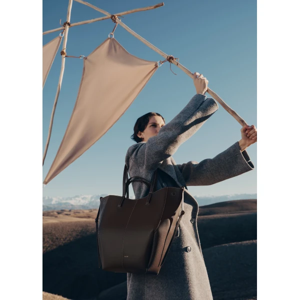 Polene Cyme Tote in Ebony Bag, view 3