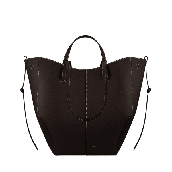 Polène Cyme Tote in Ebony Cyme Tote in Ebony - Totes & Top-Handle Bags - Parisian Luxury Leather Bag at Luxury Shoes 