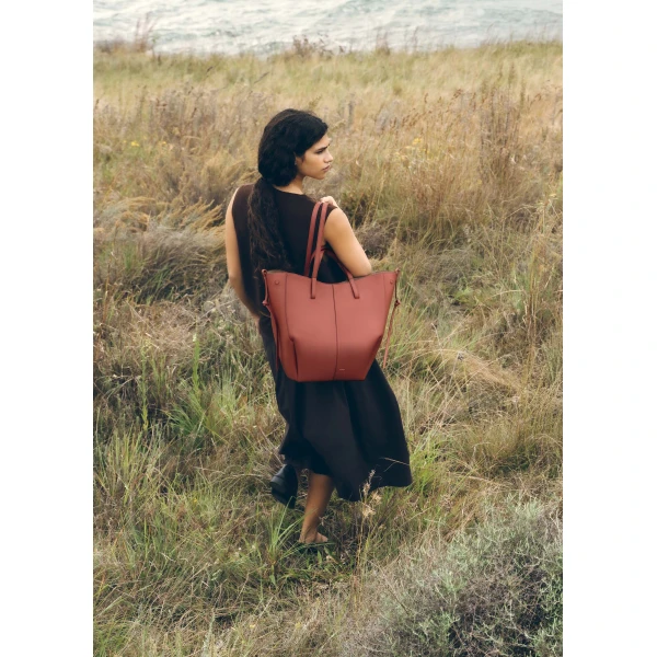 Polene Cyme Tote in Terracotta Bag, view 2