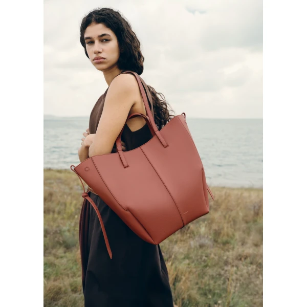 Polene Cyme Tote in Terracotta Bag, view 3