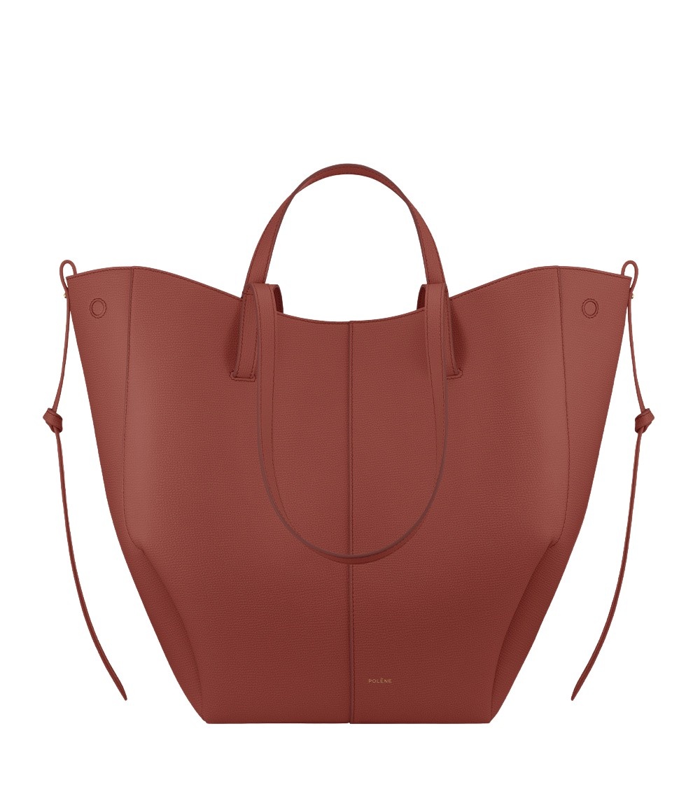 Polène Cyme Tote in Terracotta Cyme Tote in Terracotta - Totes & Top-Handle Bags - Parisian Luxury Leather Bag at Luxury Shoes 