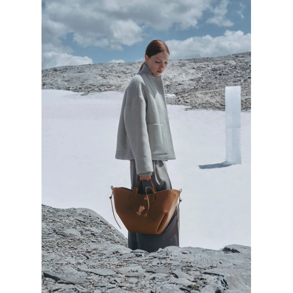 Polene Cyme in Camel Bag, view 3