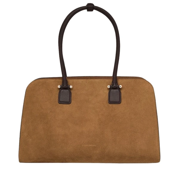 Strathberry Georgia Maxi in Toffee and Espresso
