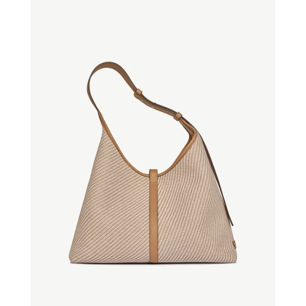 Strathberry Kite Hobo Maxi in Caramel and Natural Twill, view 5