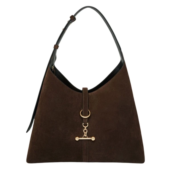 Strathberry Kite Hobo Maxi in Chocolate Suede