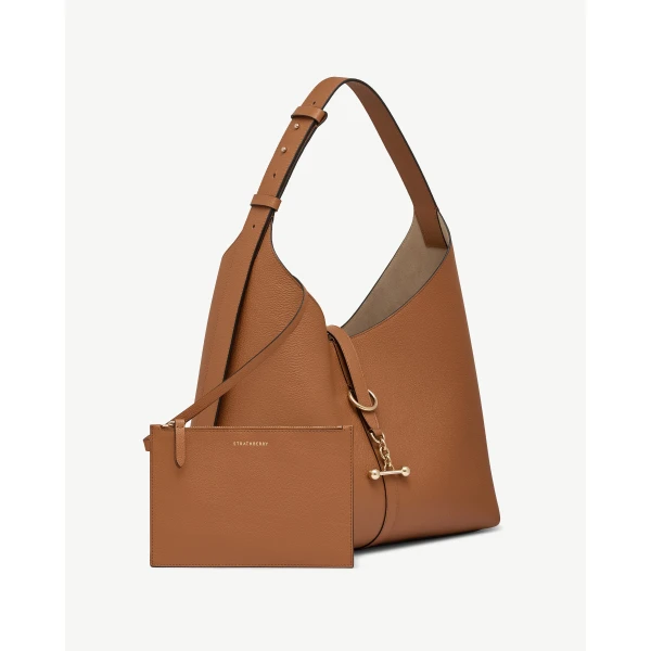 Strathberry Kite Hobo Maxi in Tan, view 7