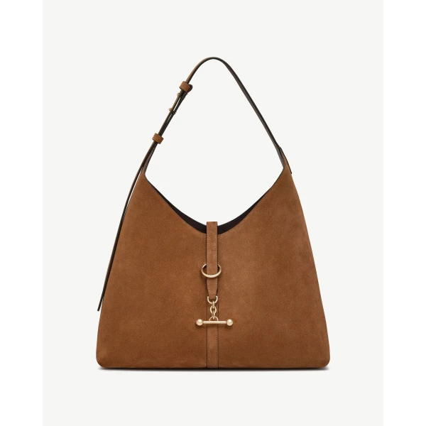 Strathberry Kite Hobo Maxi in Tan Suede, view 2