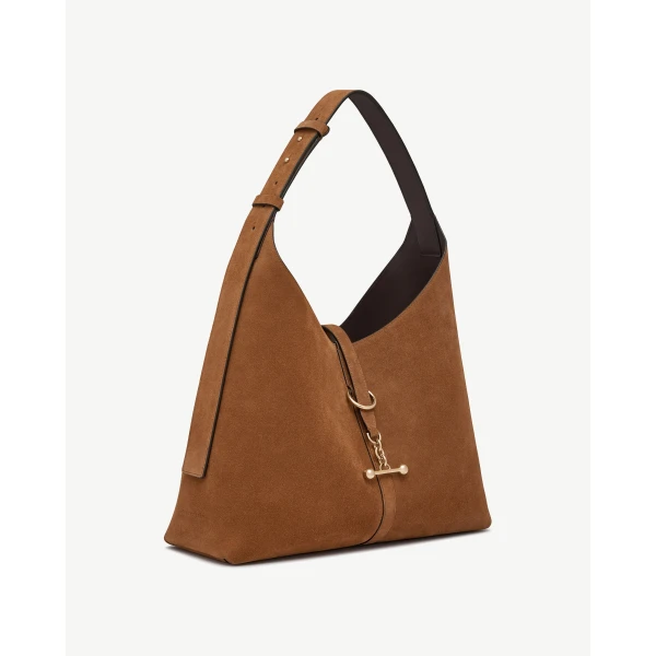 Strathberry Kite Hobo Maxi in Tan Suede, view 3
