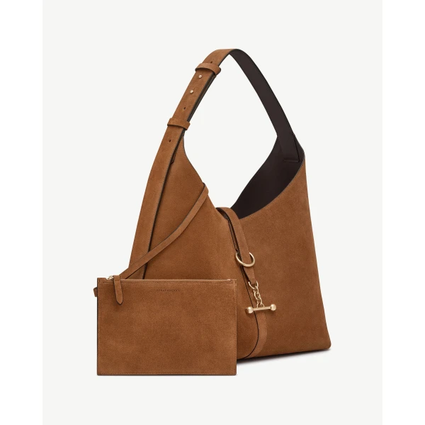 Strathberry Kite Hobo Maxi in Tan Suede, view 8