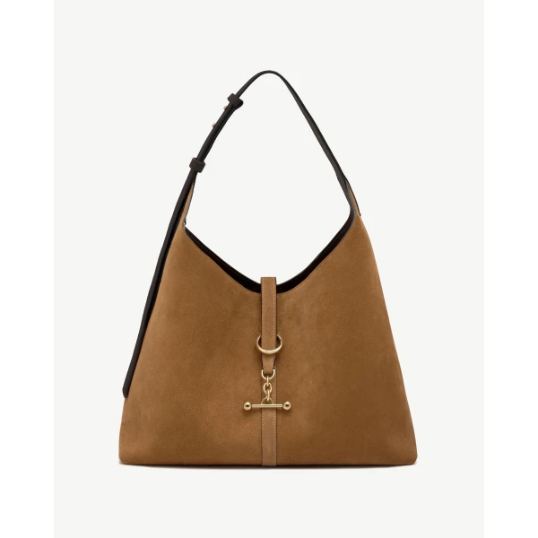 Strathberry Kite Hobo Maxi in Toffee and Espresso, view 2