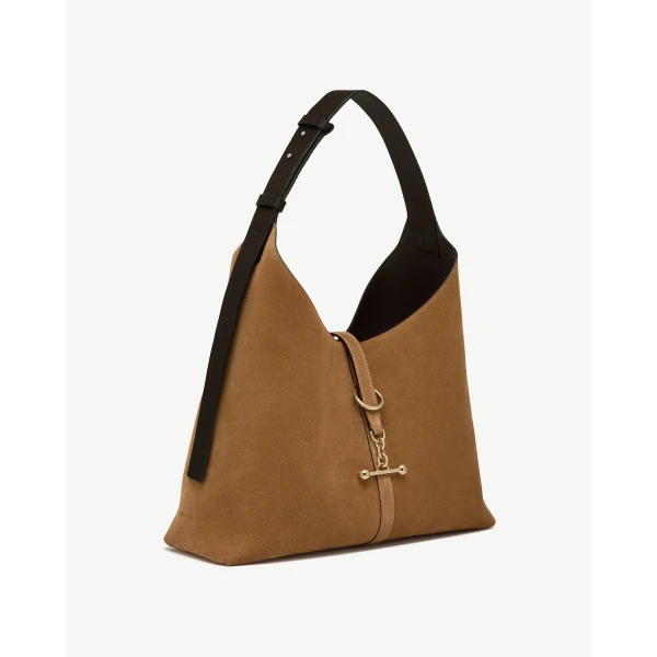 Strathberry Kite Hobo Maxi in Toffee and Espresso, view 3