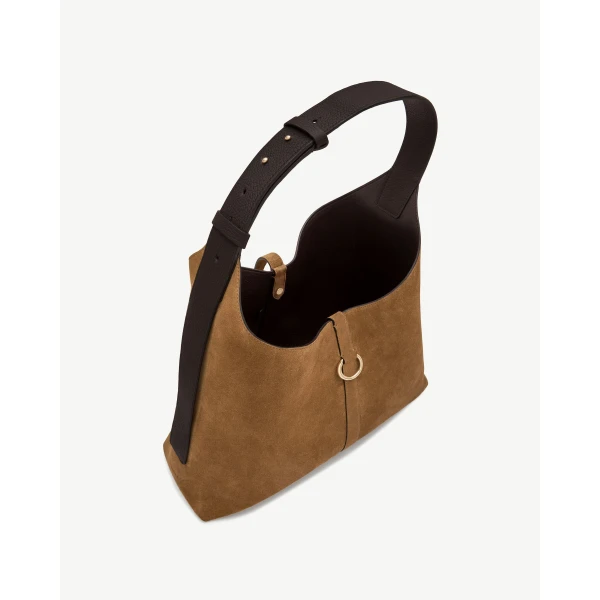 Strathberry Kite Hobo Maxi in Toffee and Espresso, view 5