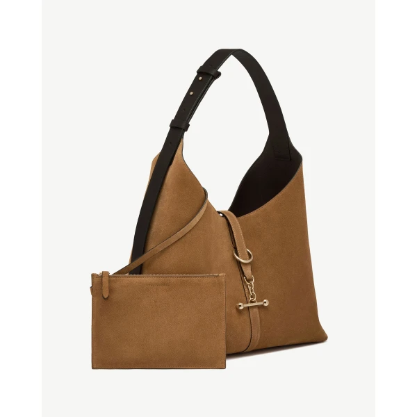 Strathberry Kite Hobo Maxi in Toffee and Espresso, view 7
