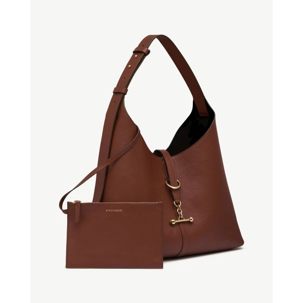 Strathberry Kite Hobo Maxi in Walnut, view 7