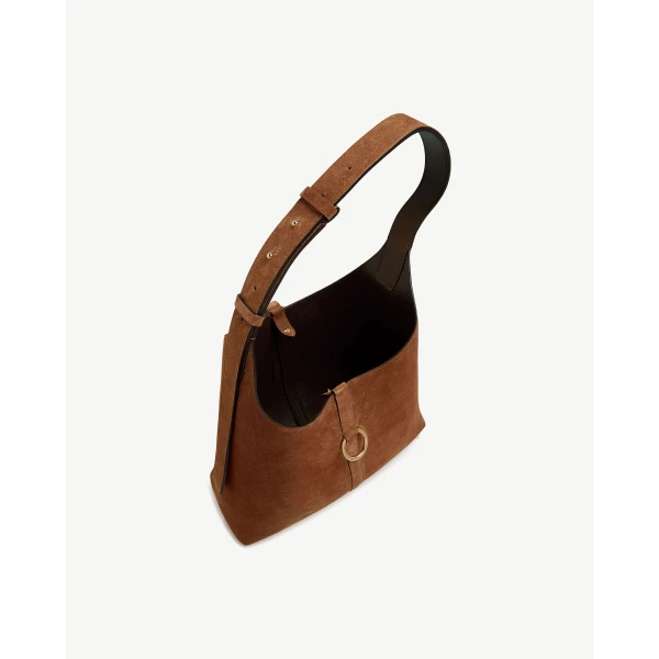 Strathberry Kite Hobo in Tan Suede, view 5