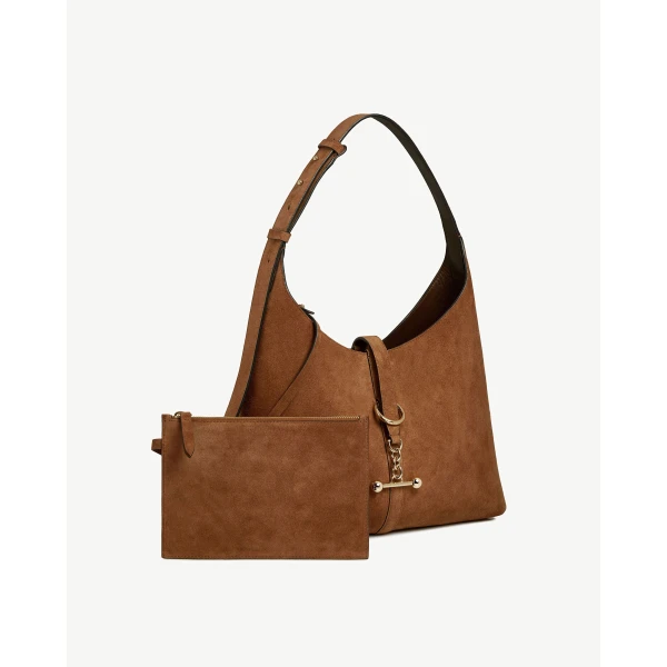 Strathberry Kite Hobo in Tan Suede, view 7