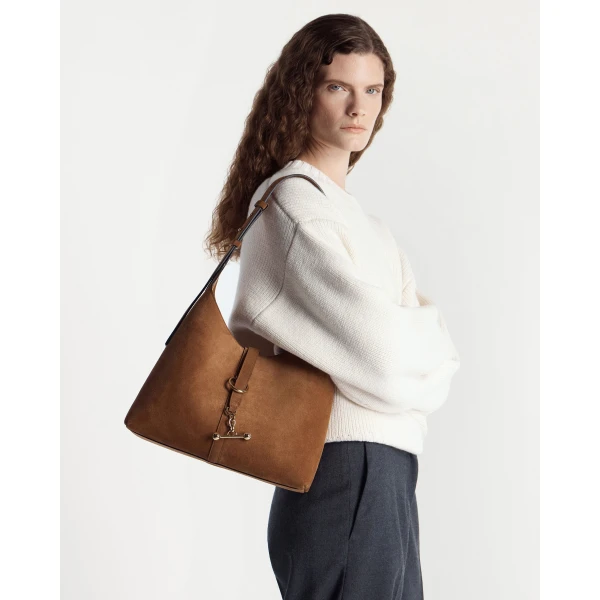 Strathberry Kite Hobo in Tan Suede, view 9