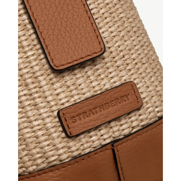 Strathberry Kite Hobo in Tan and Natural Raffia, view 6