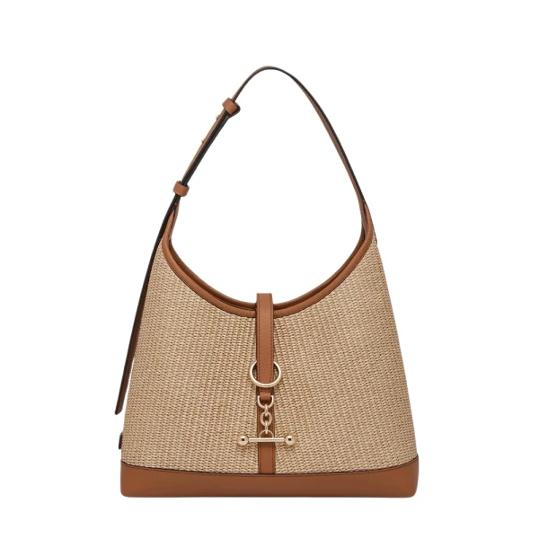 Kite Hobo in Tan and Natural Raffia