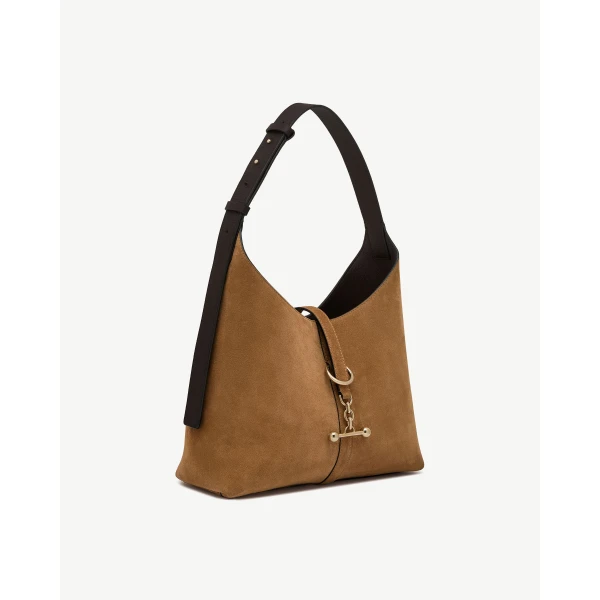 Strathberry Kite Hobo in Toffee and Espresso, view 3