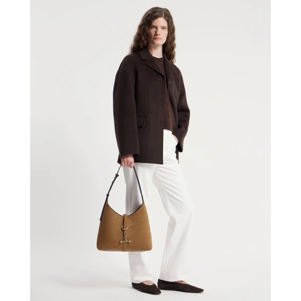 Strathberry Kite Hobo in Toffee and Espresso, view 8