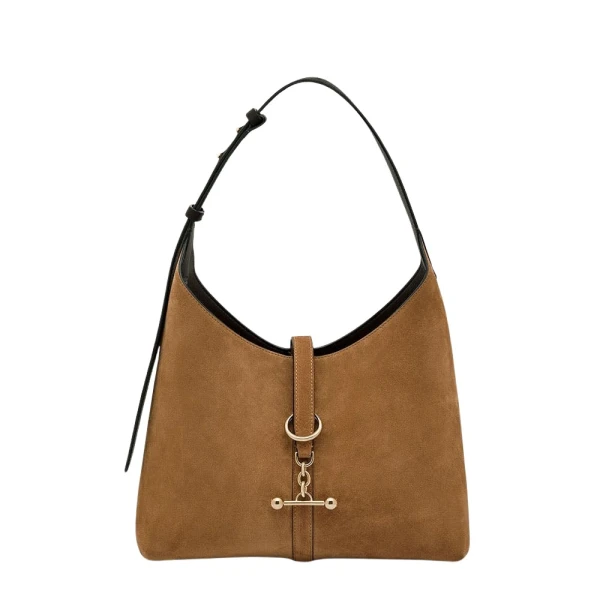 Strathberry Kite Hobo in Toffee and Espresso