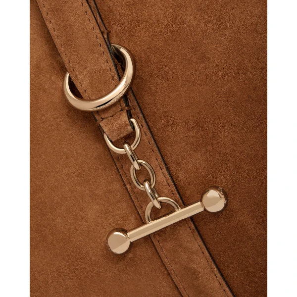Strathberry Kite Tote Midi in Tan Suede, view 7