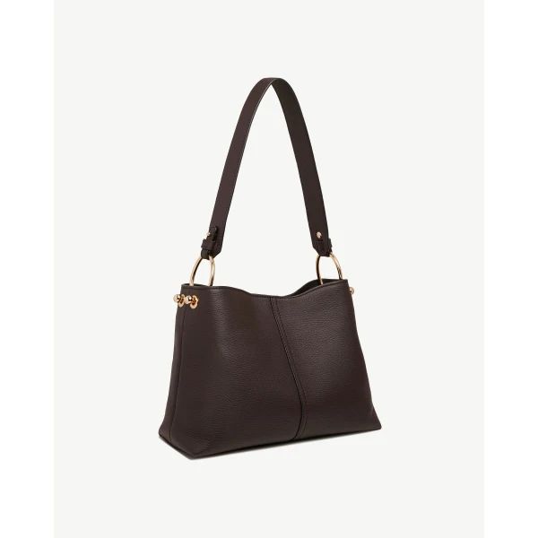 Strathberry Lana Hobo in Espresso, view 3