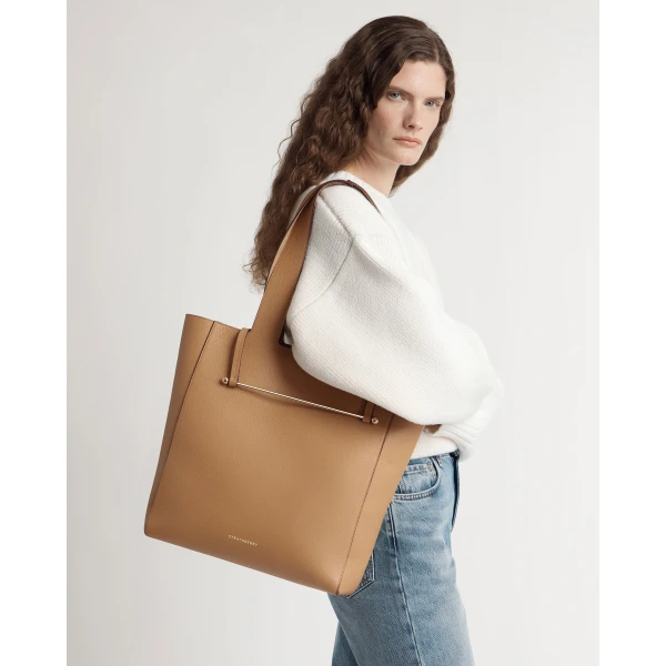 Strathberry Melody Tote in Caramel, view 7
