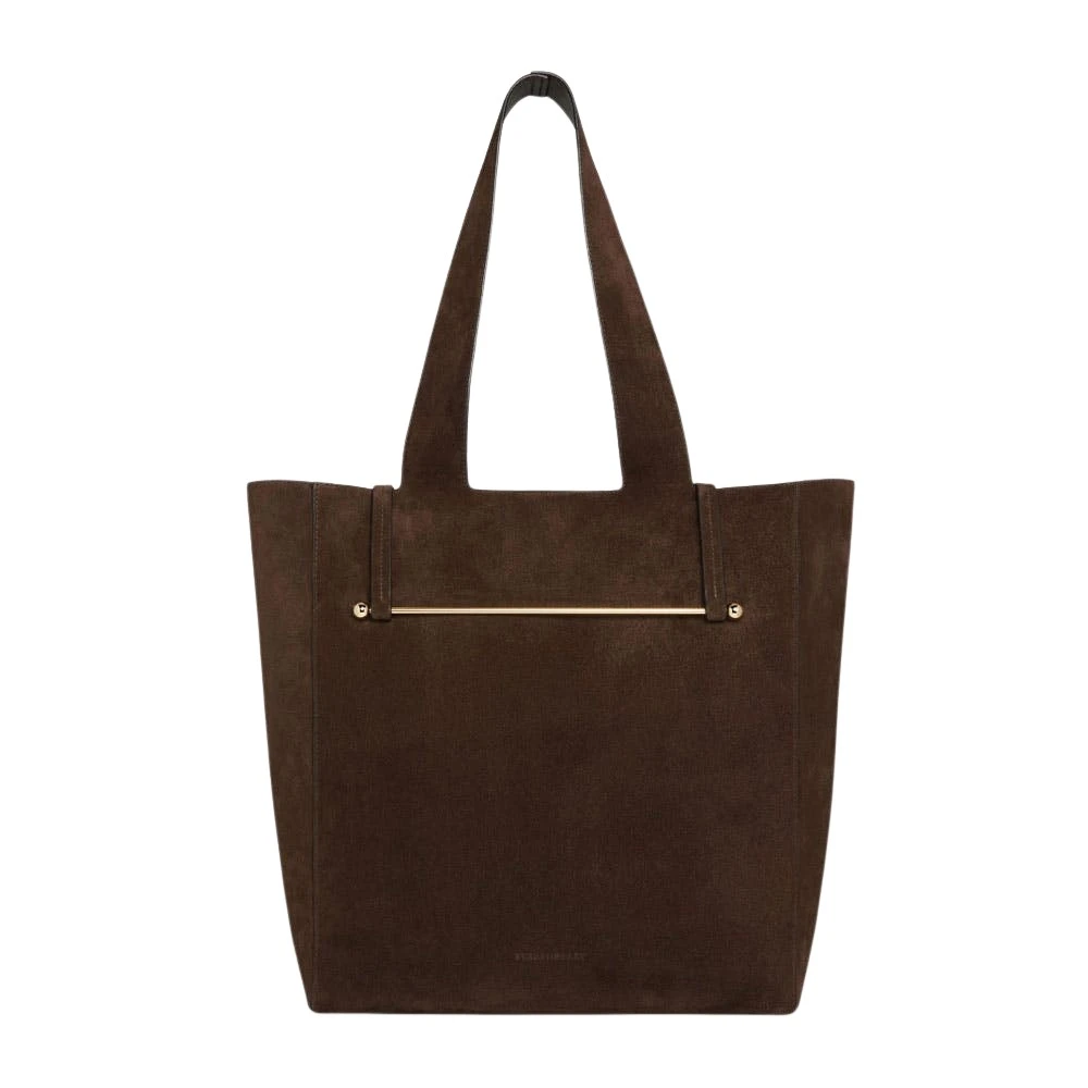 Brown-Melody-Tote-in-Chocolate-Suede35941_nobg Strathberry Melody Tote in Chocolate Suede
