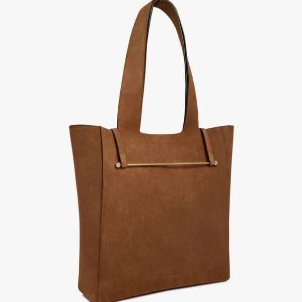 Strathberry Melody Tote in Tan Suede, view 3